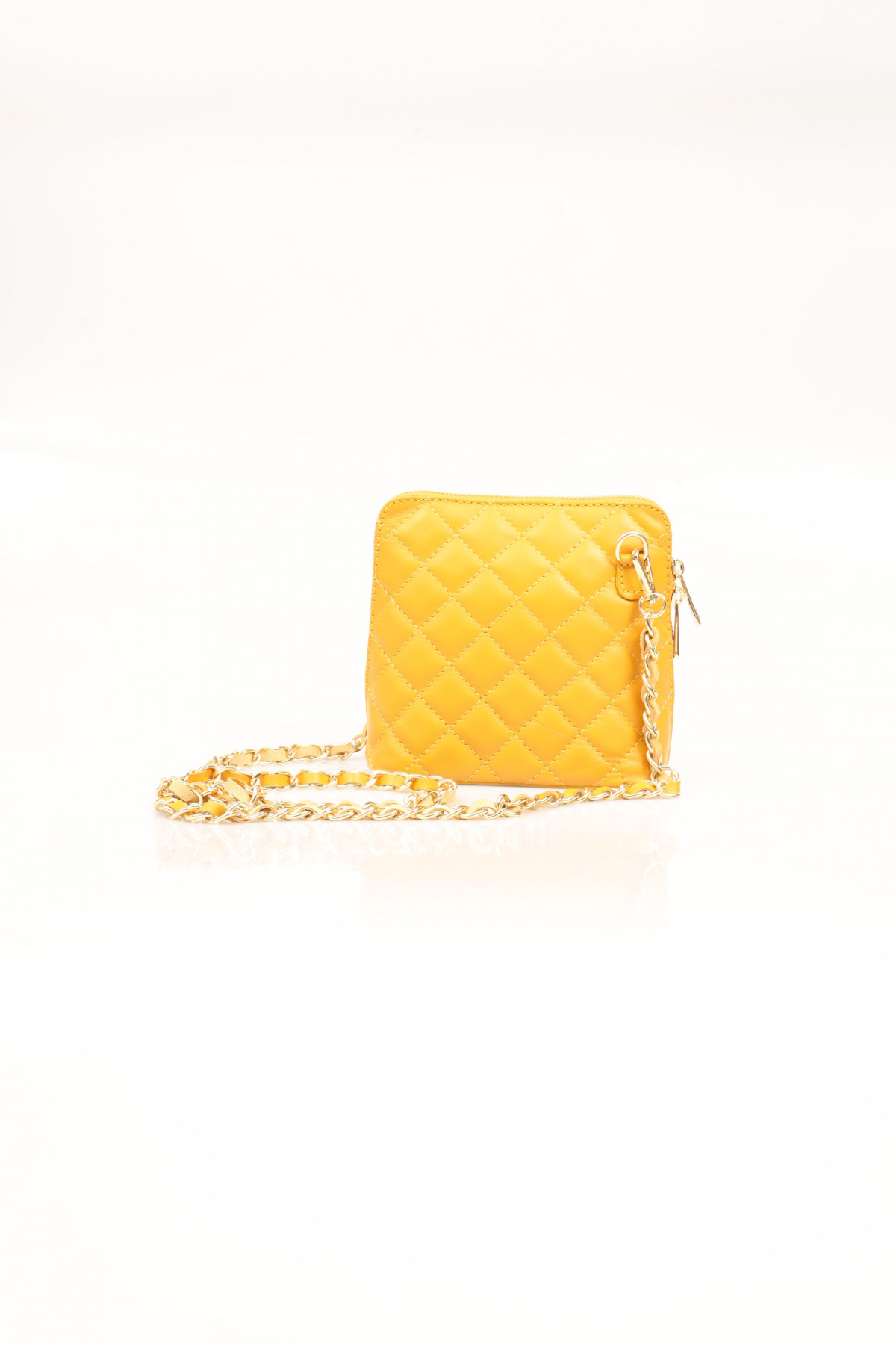 Genuine Quilted Leather Clutch Bag