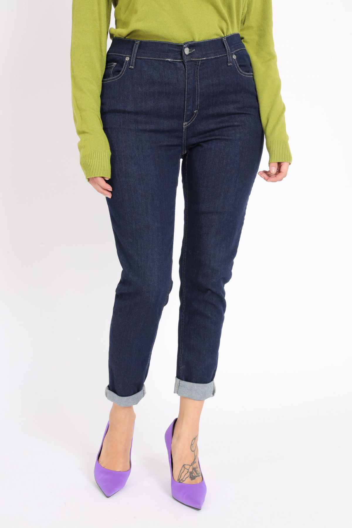 5-Taschen-Jeans mit hoher Taille