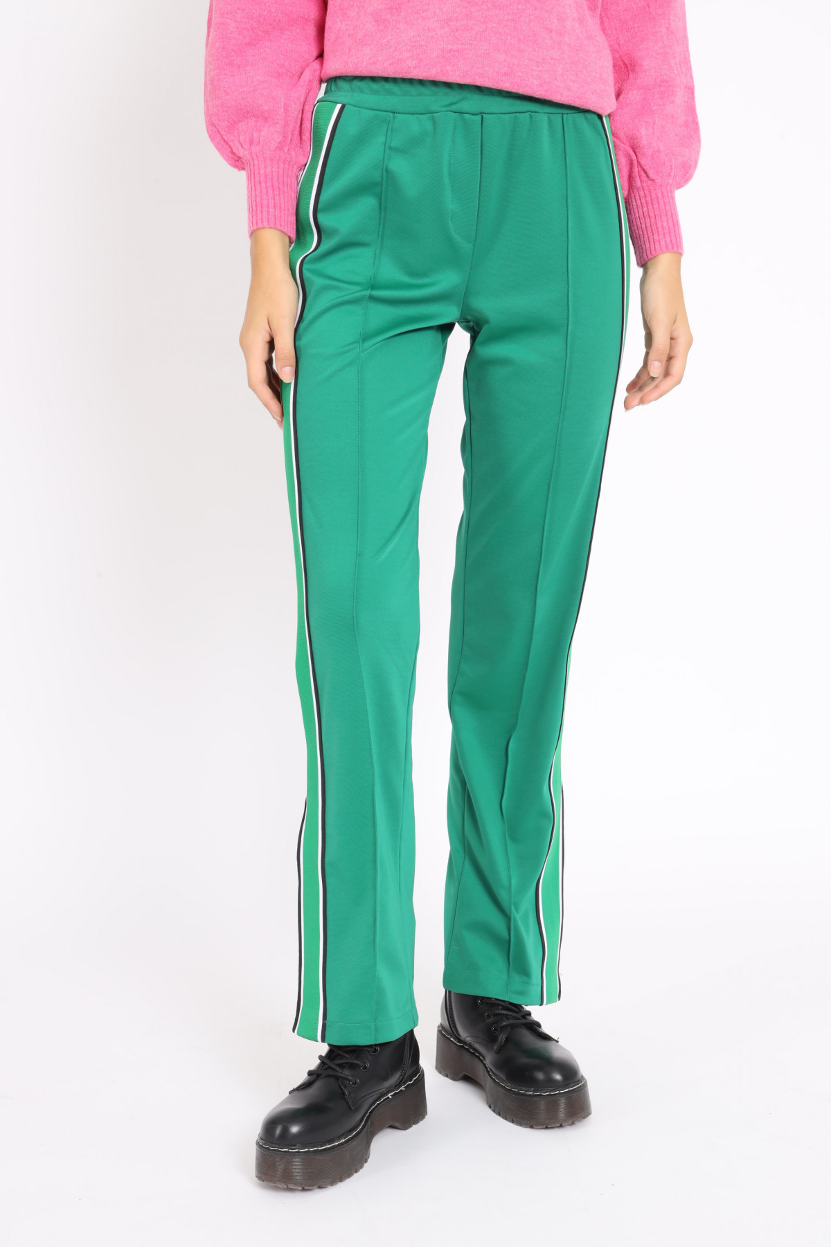 Triacetate Pants with Side Bands