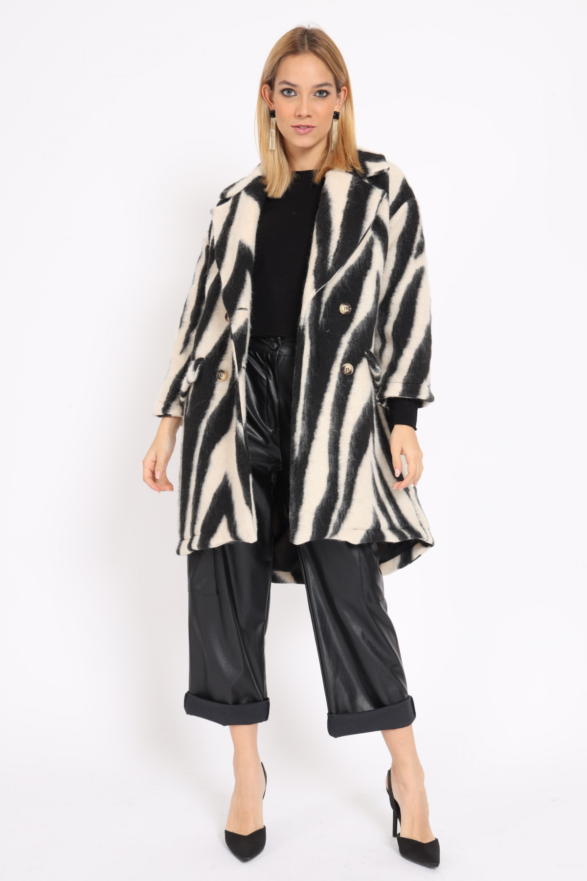 Cappotto zebrato 50%wo 50%pl