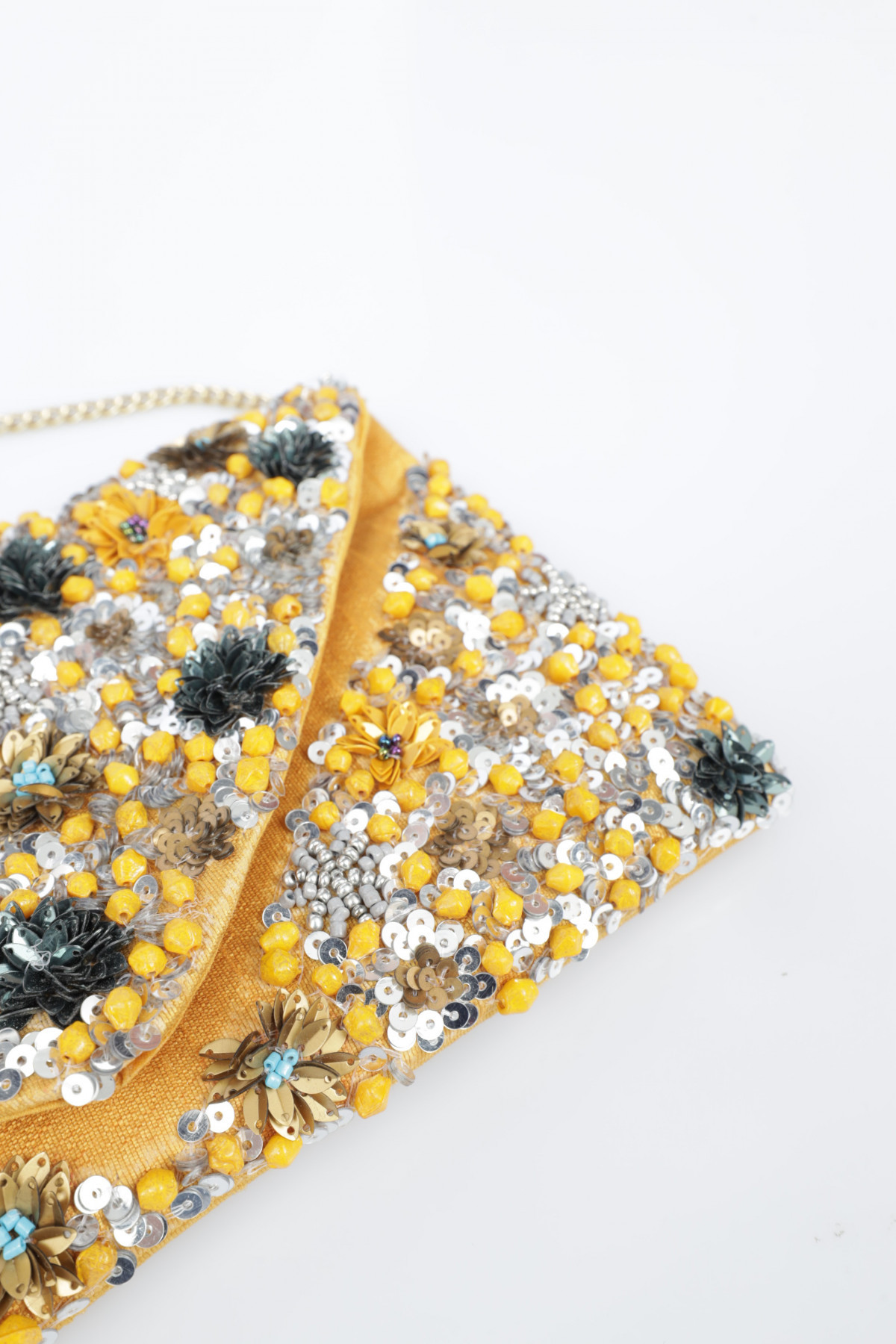Envelope Clutch Bag with Sequins + Beads Application