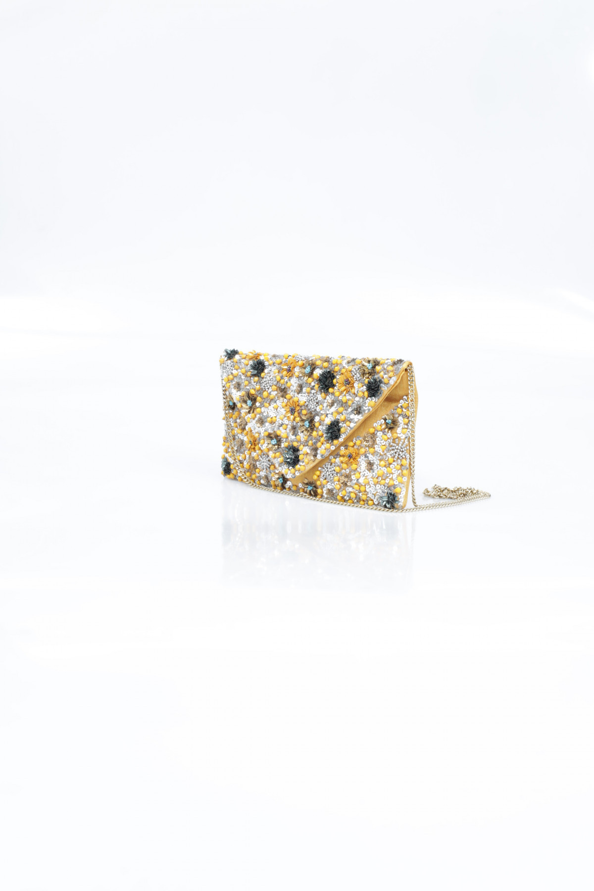 Envelope Clutch Bag with Sequins + Beads Application