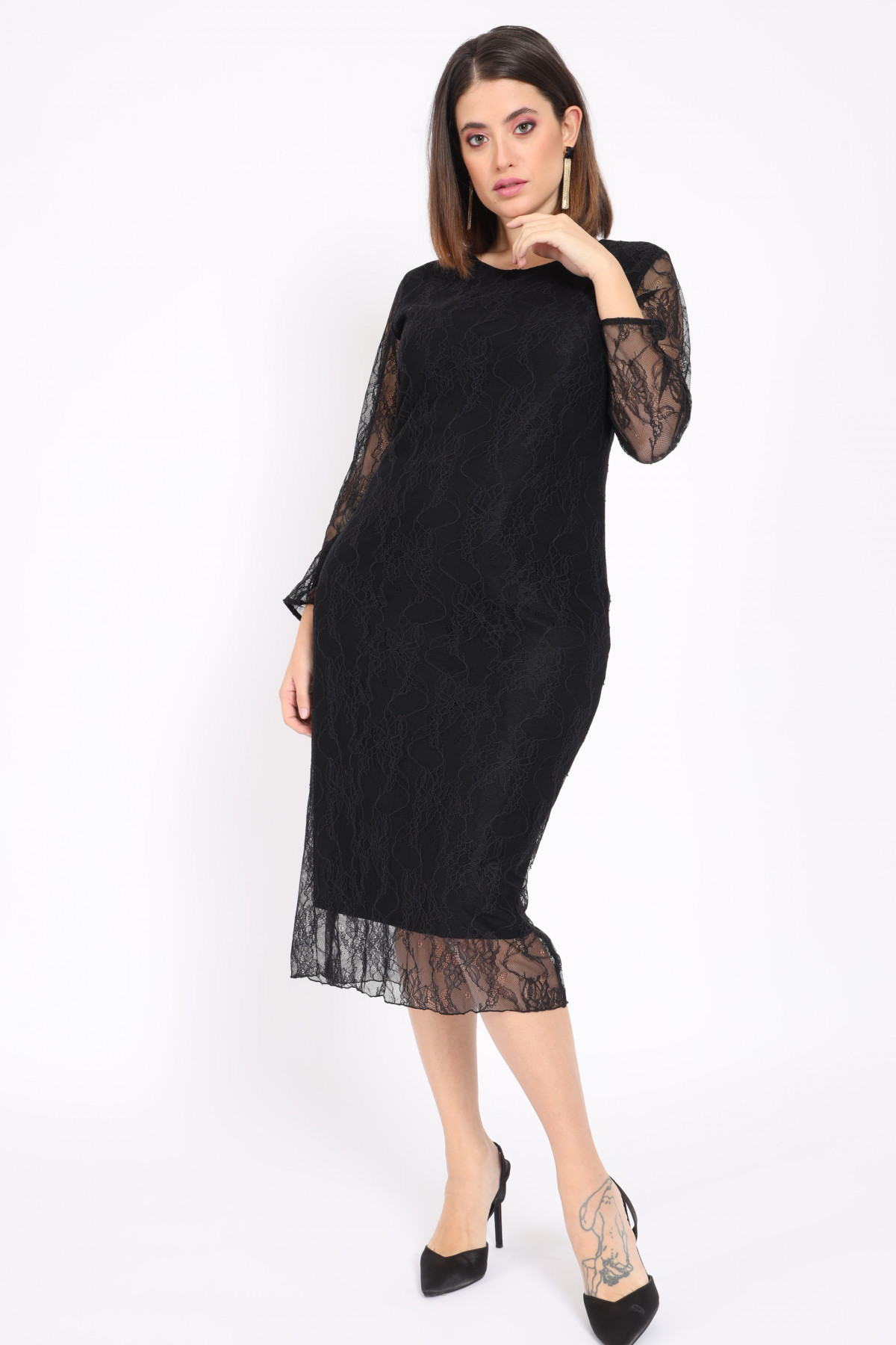 Lace Dress with Slip