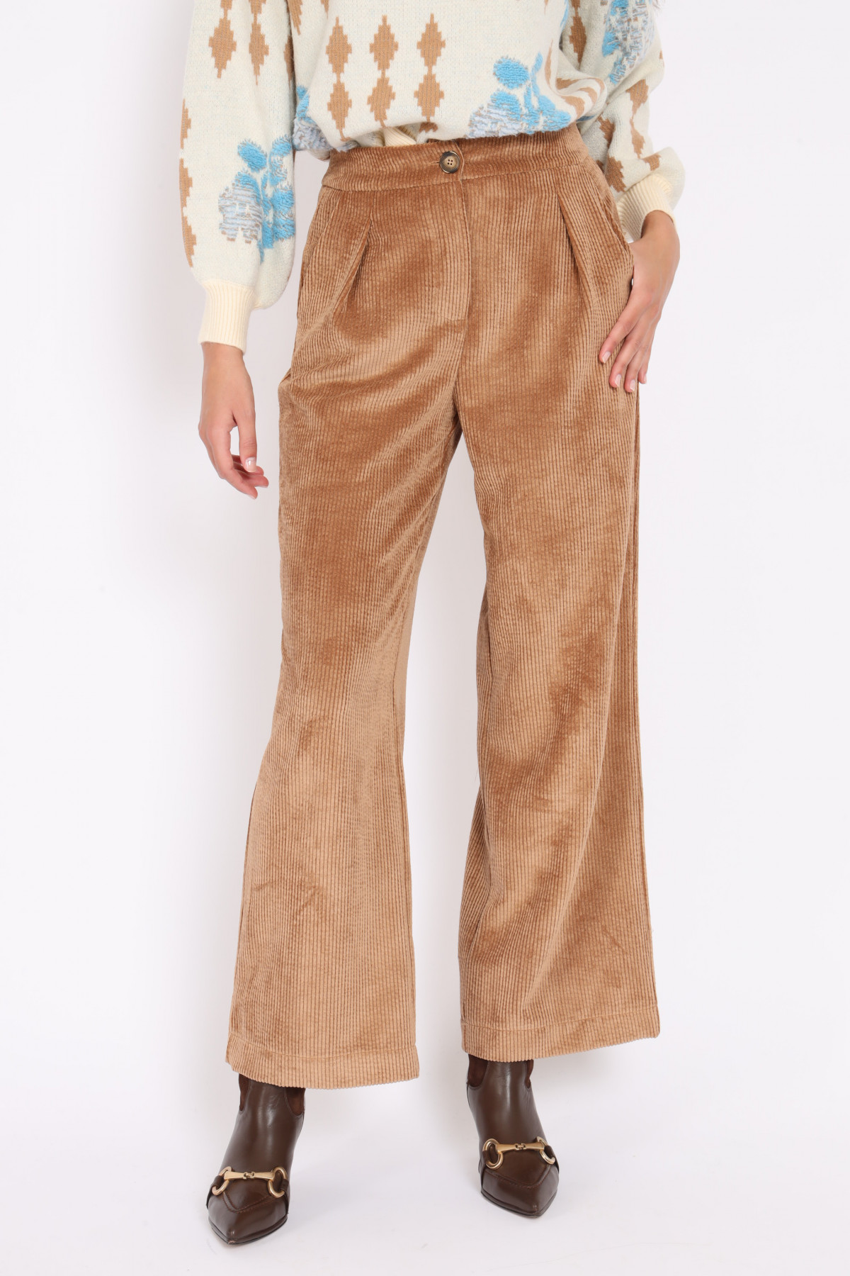 Palazzo Trousers in Corduroy