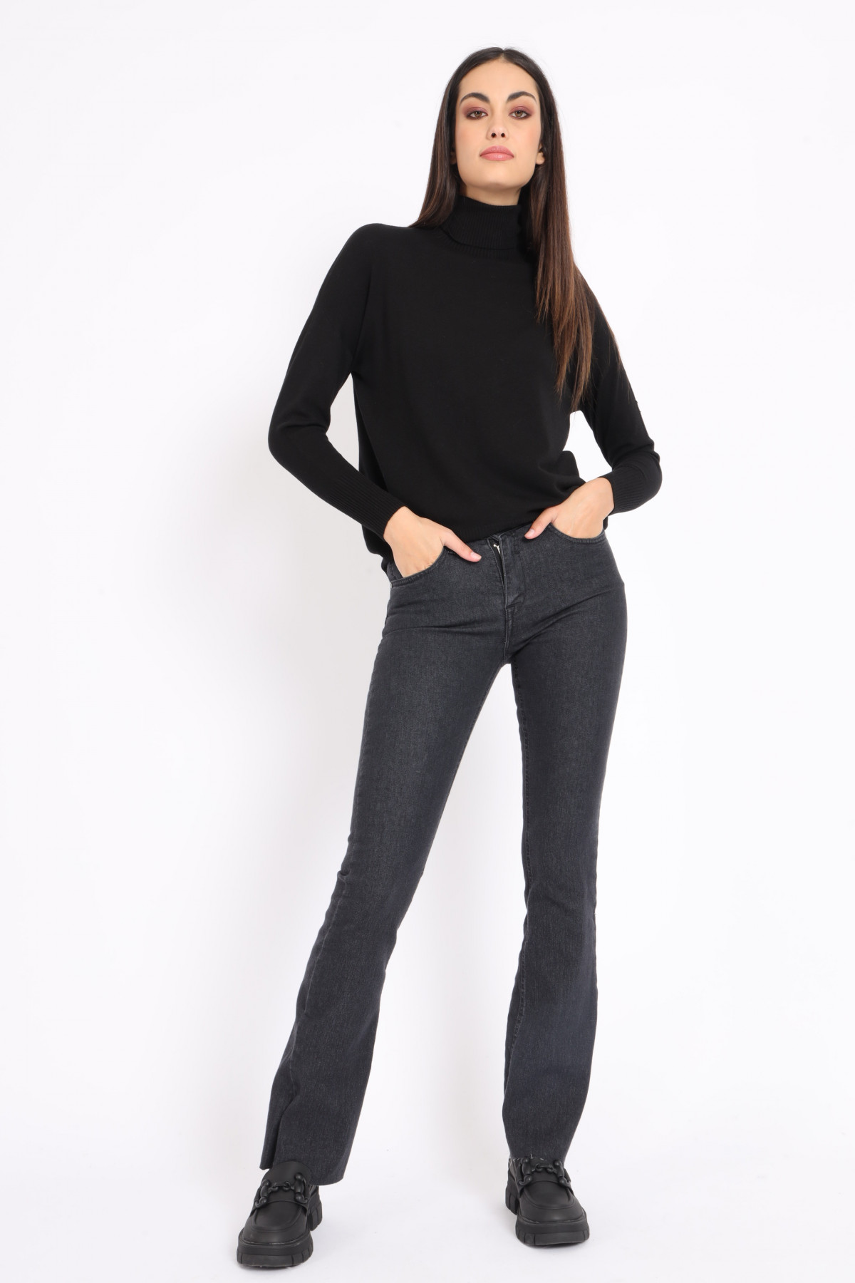 High Waist Flared Jeans