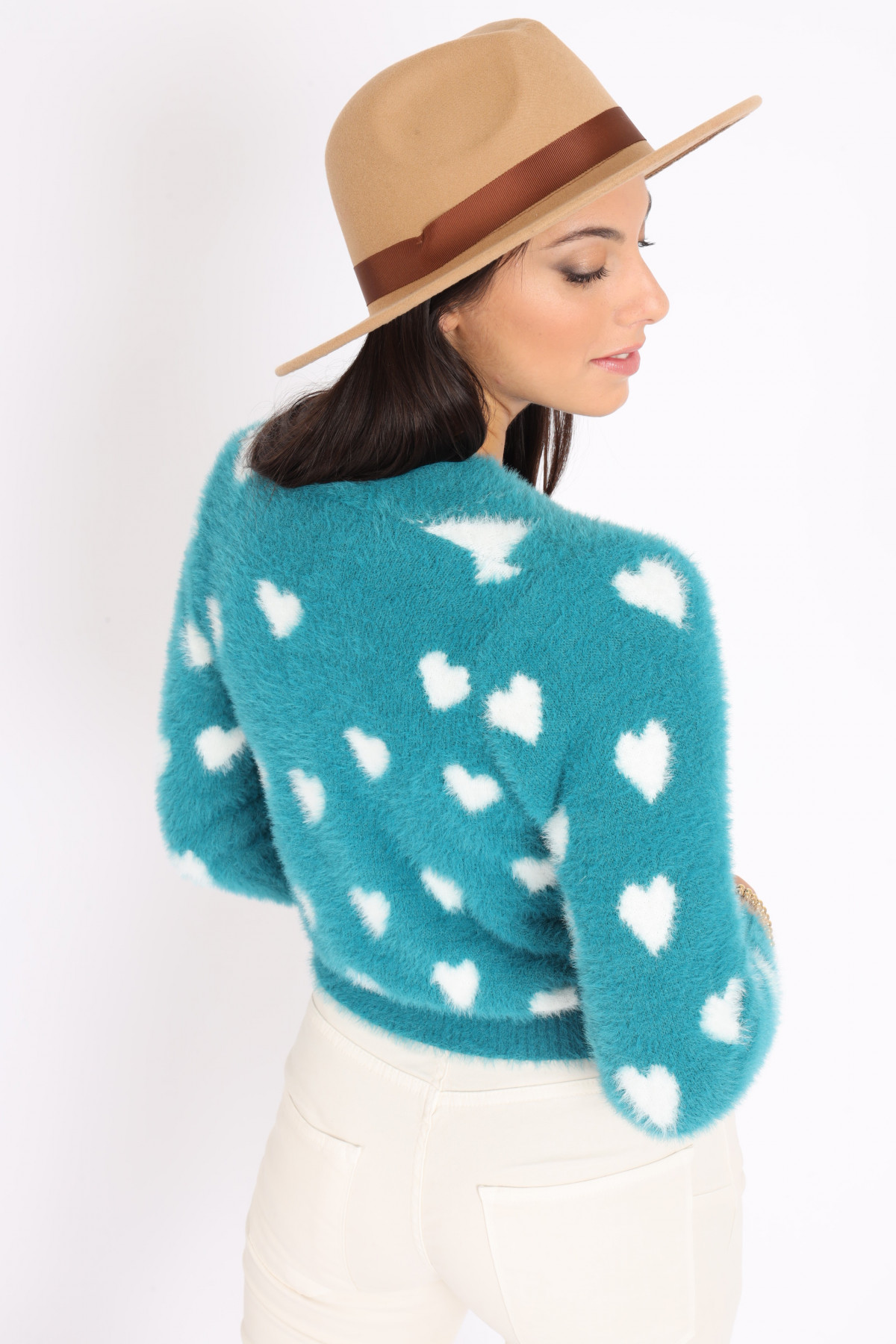 Hearts Patterned Cardigan