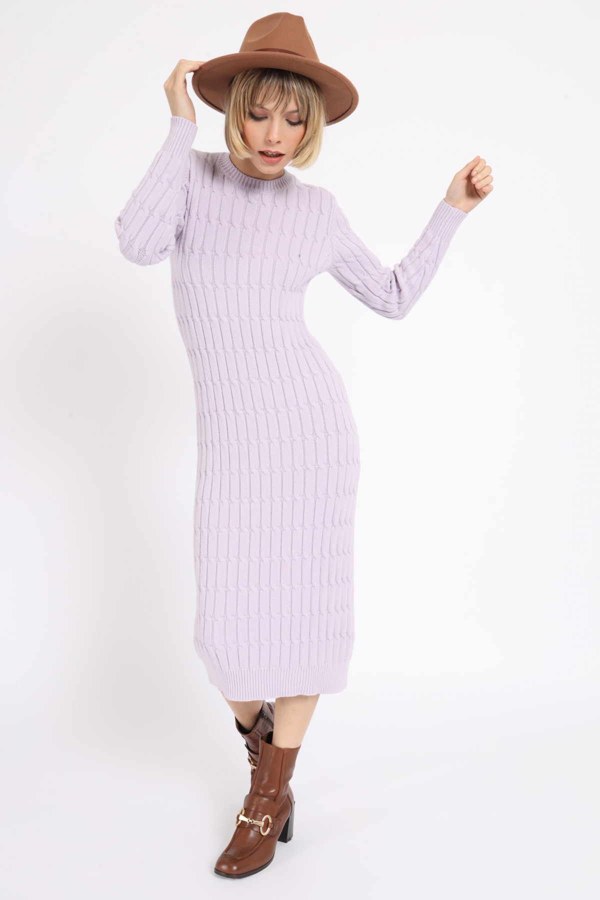 Cable-knit Sheath Dress