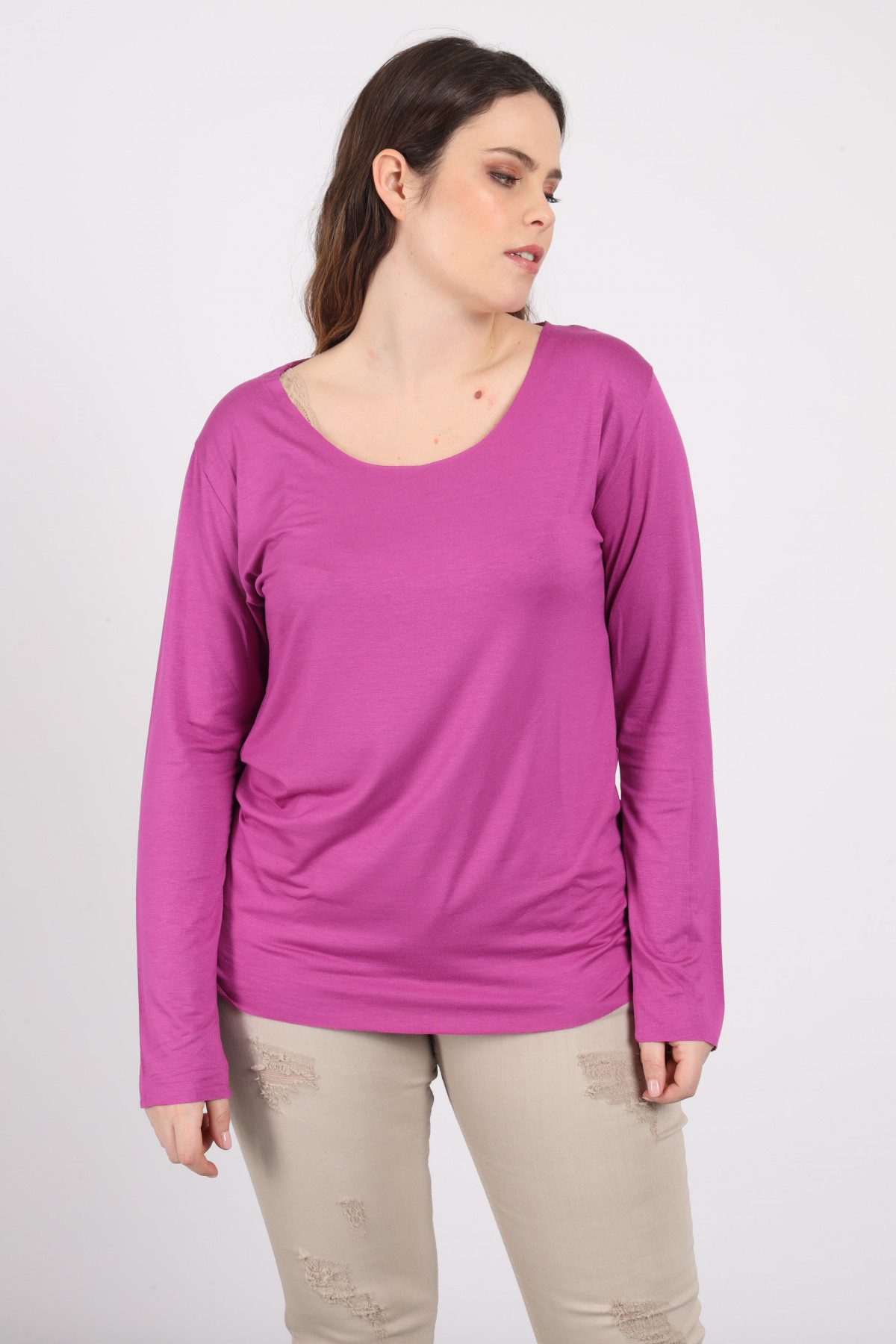 Madonna neckline sweater