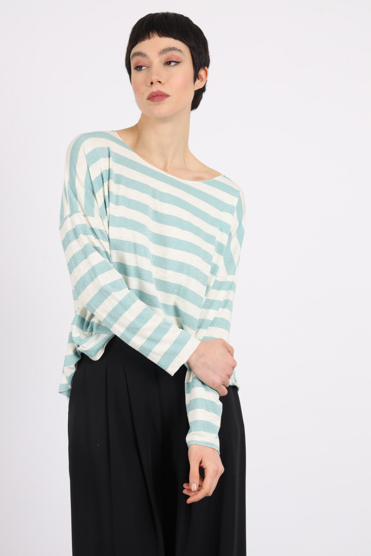 Lurex Striped Sweater