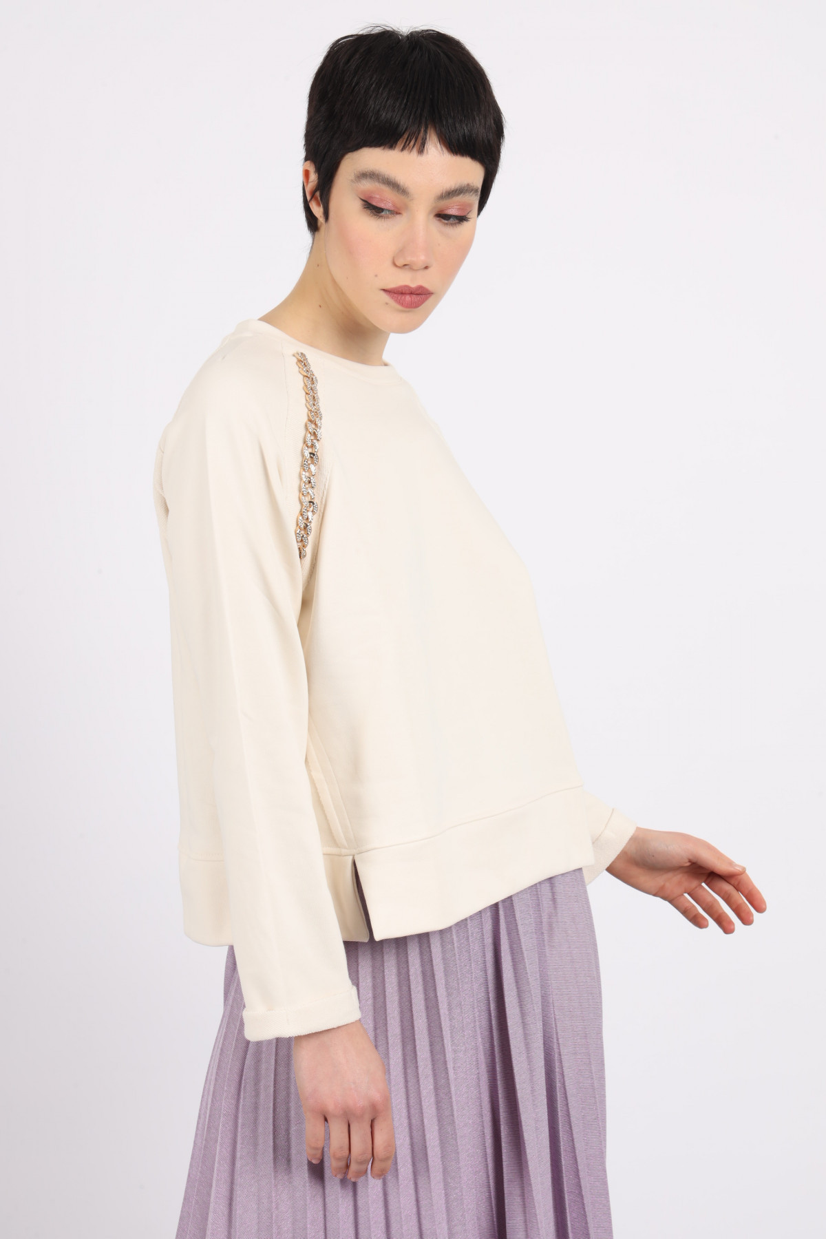 Sweatshirt with Chain Detail