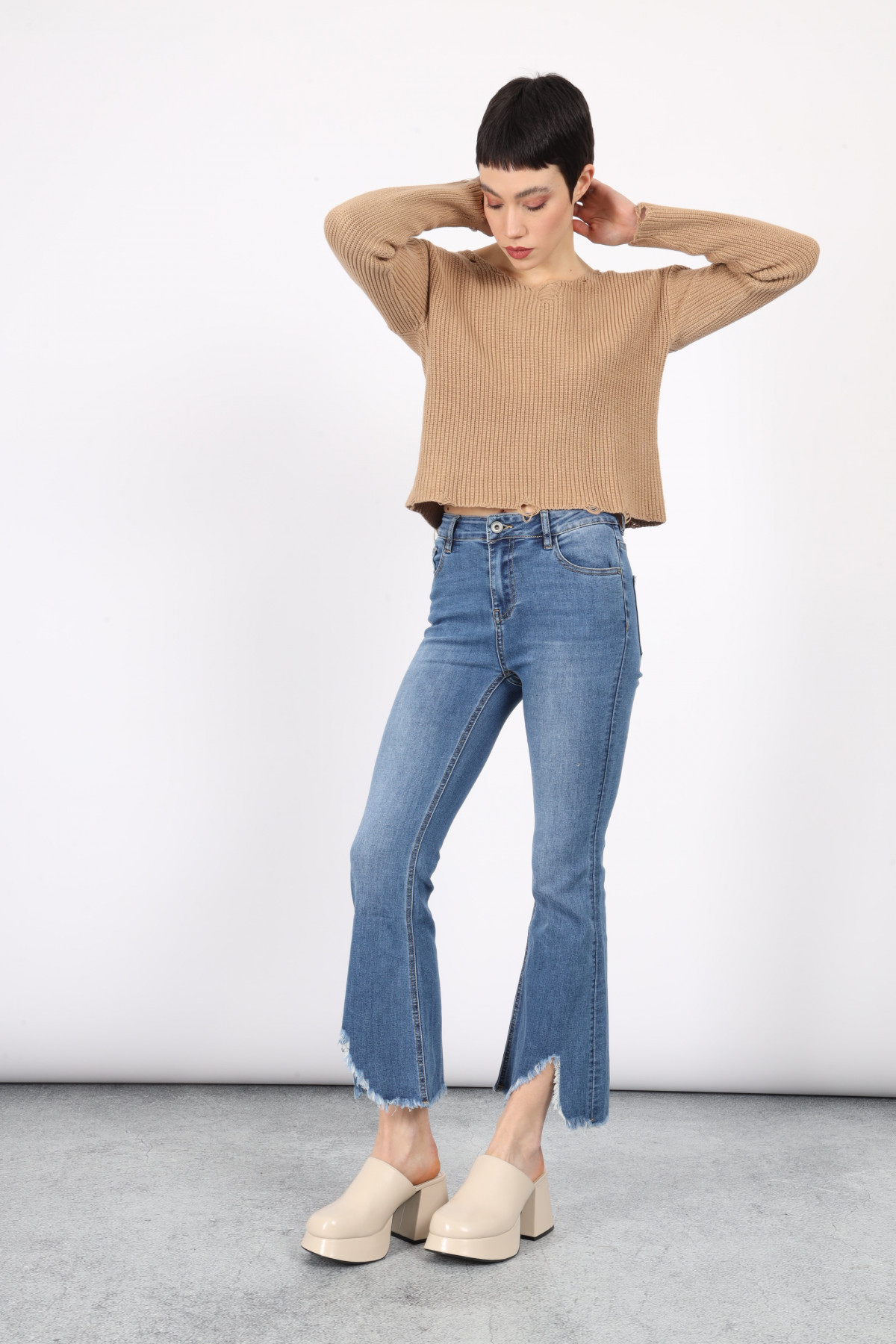 Fringed jeans