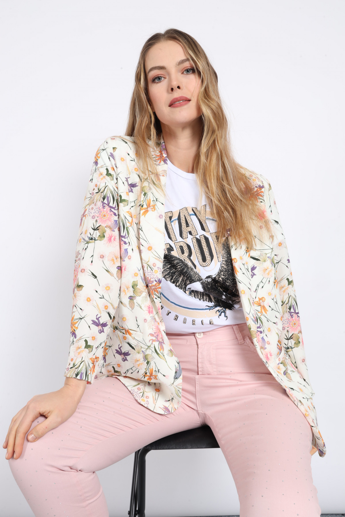 Floral Pattern Blazer