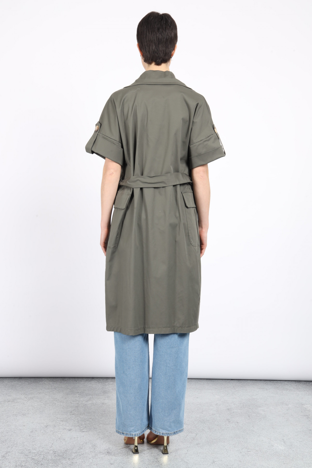 Short Sleeve Trench Coat