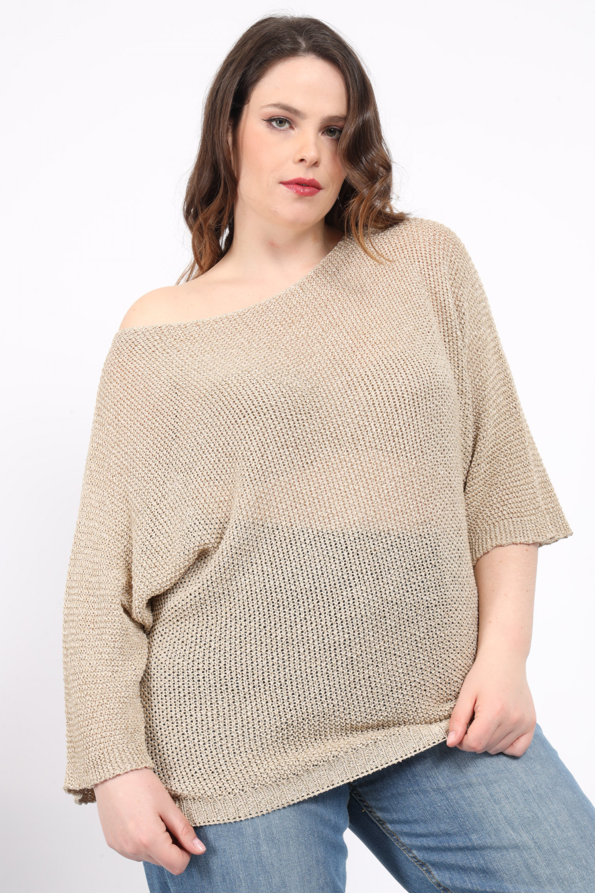 Boat neck sweater