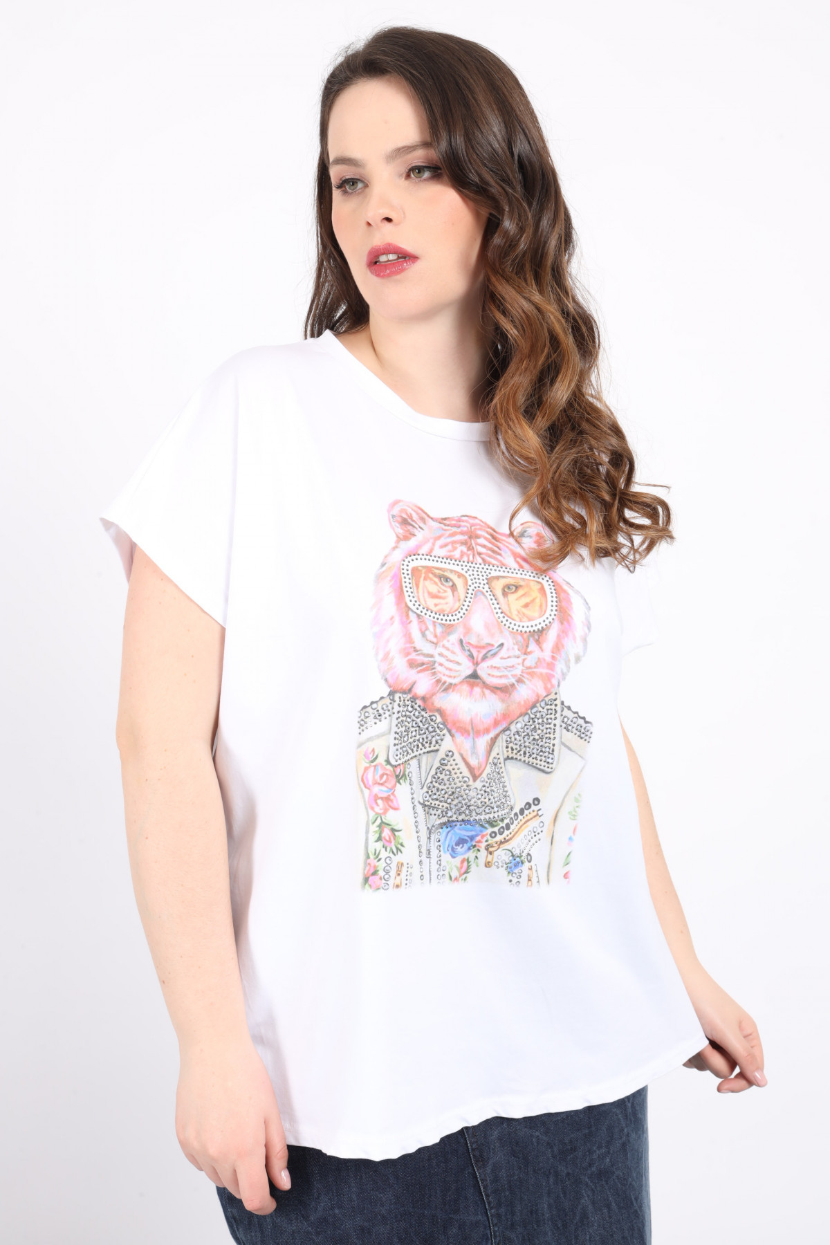 T-Shirt with Tiger Print