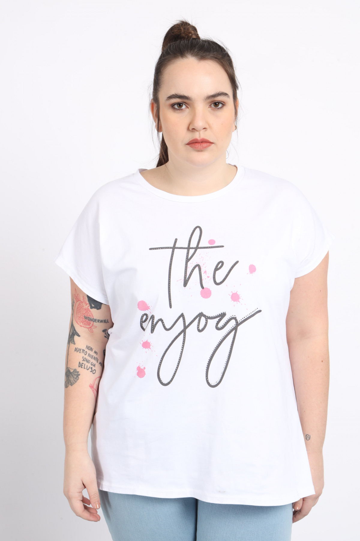 T-Shirt stampata 95%co 5%ea