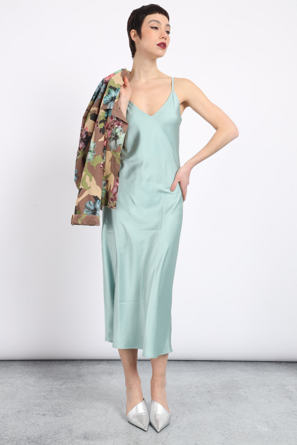 V-Neck Midi Dress