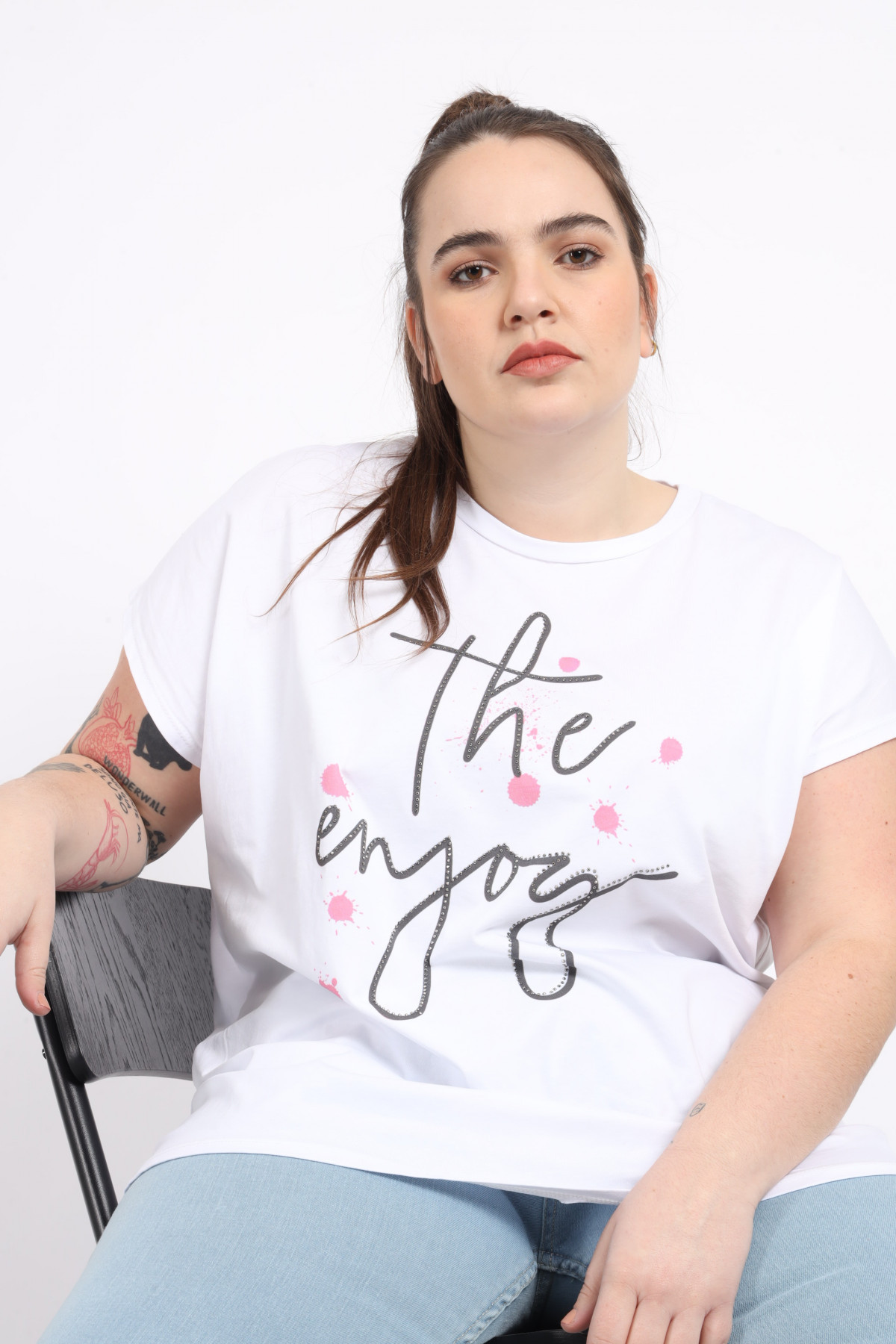 T-Shirt stampata 95%co 5%ea