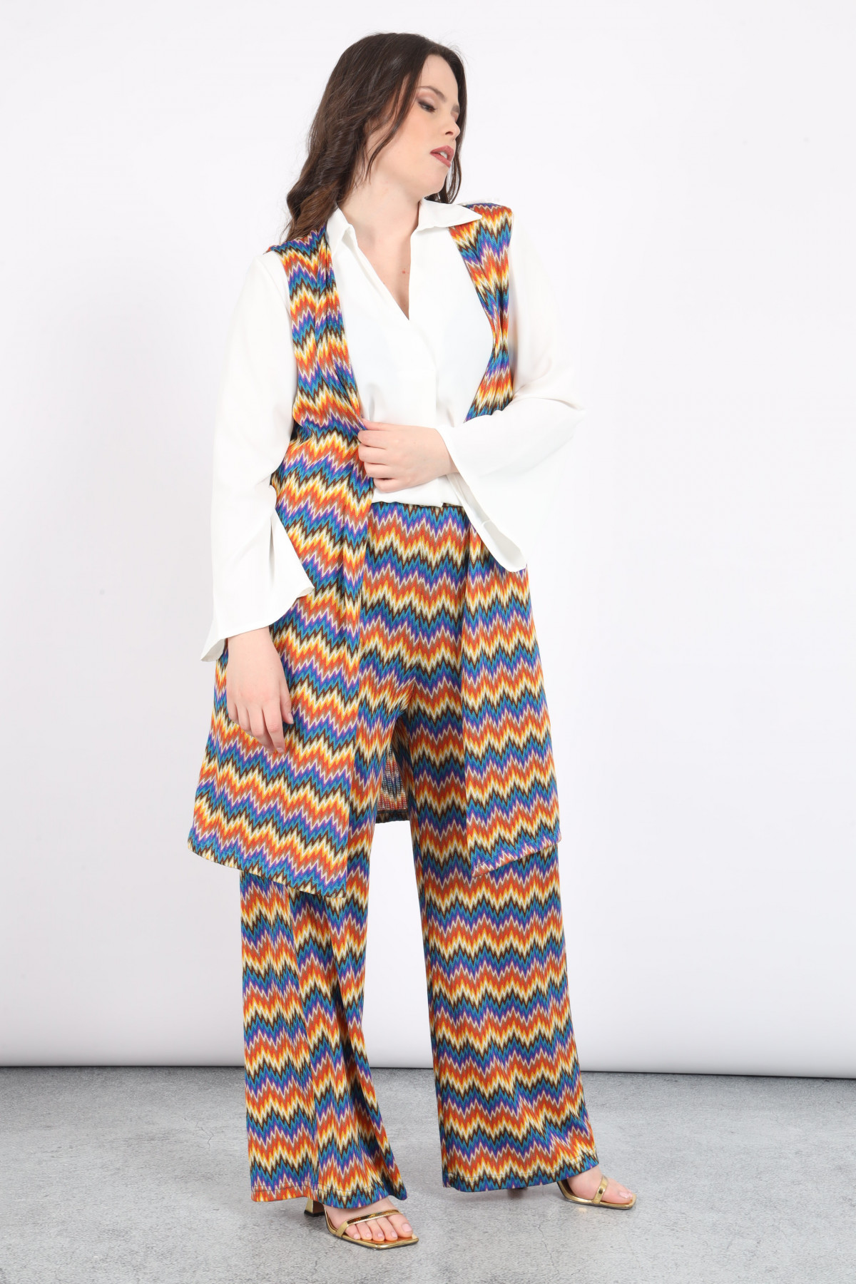 Long Multicolor Waistcoat