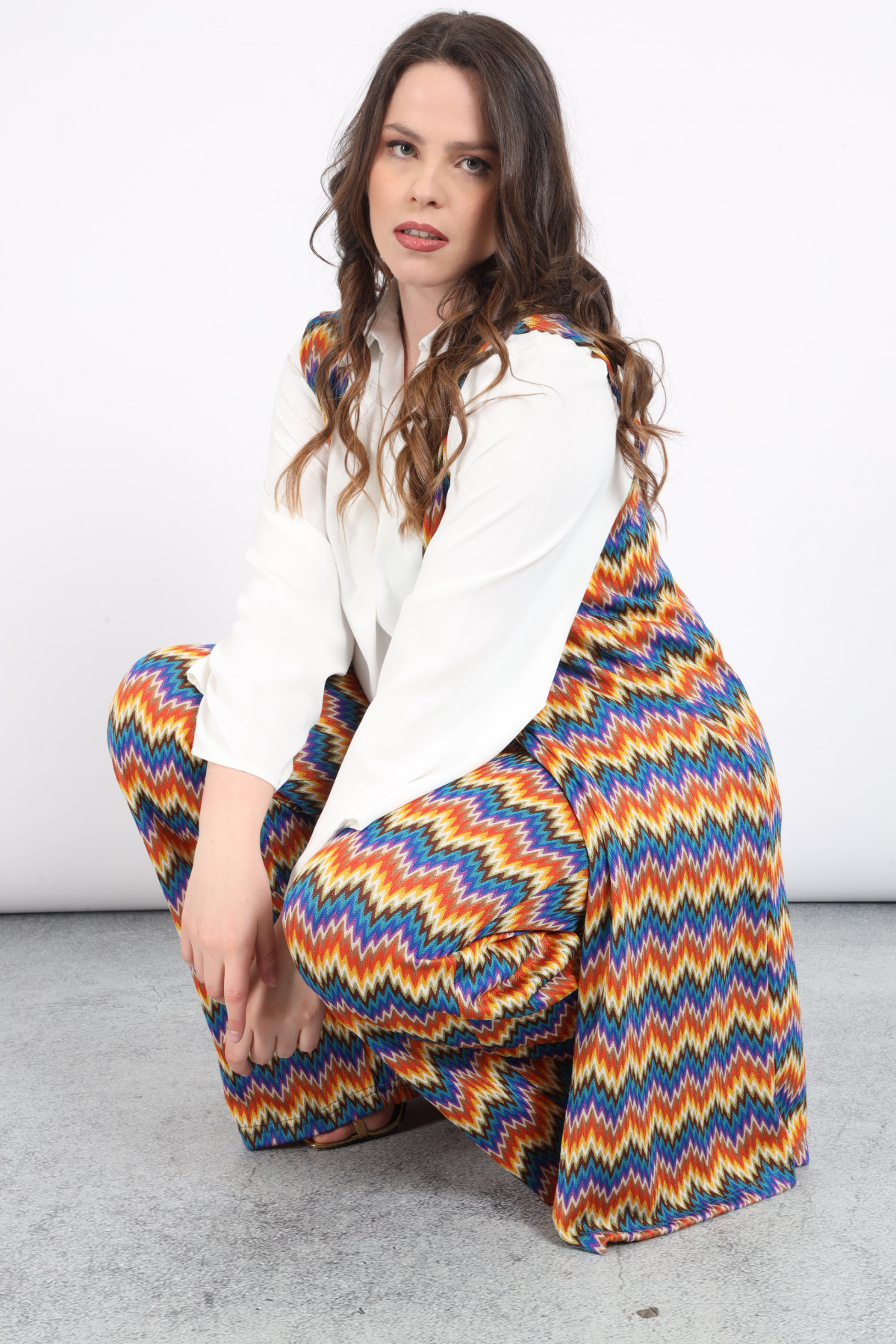 Long Multicolor Waistcoat