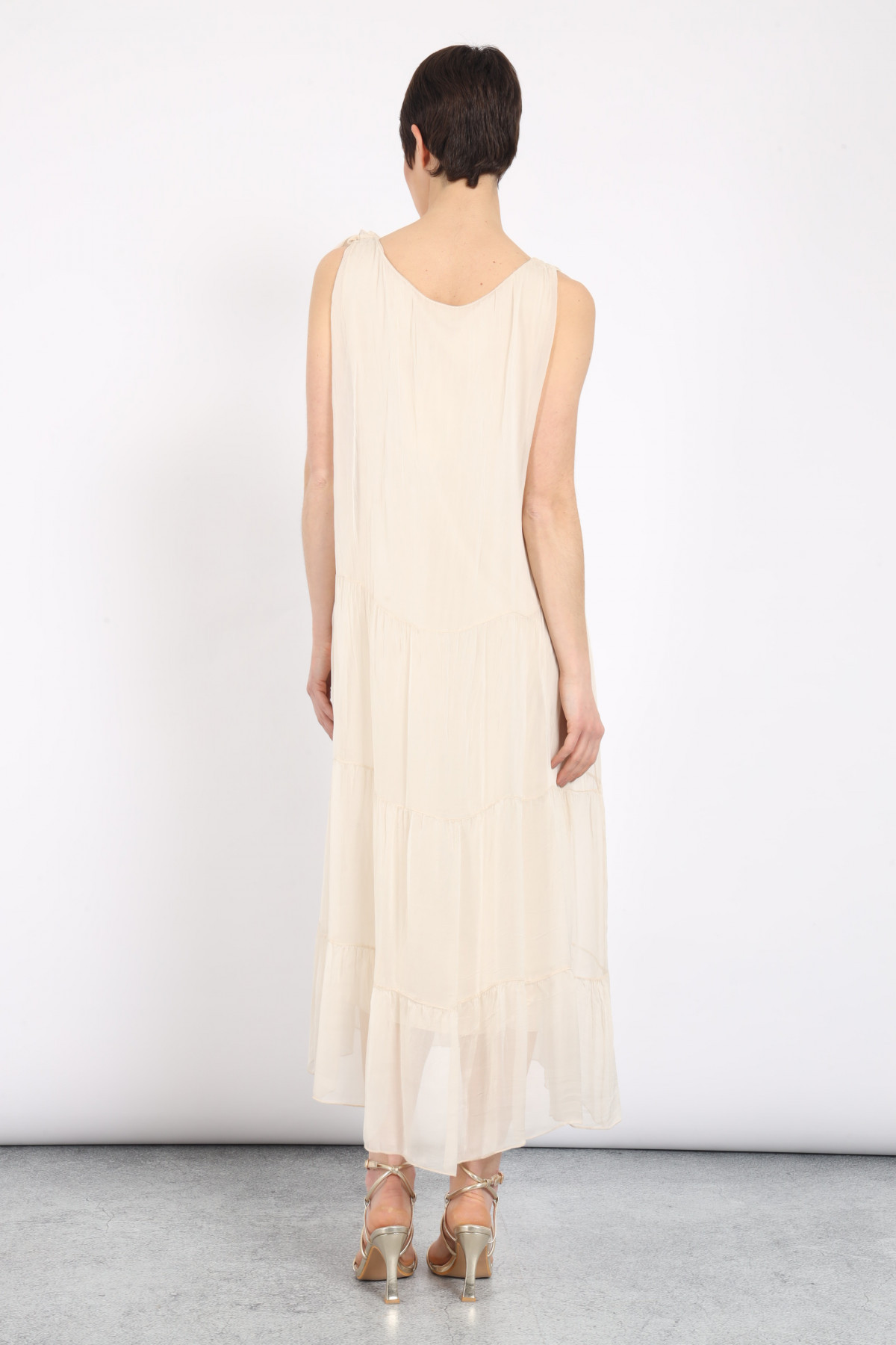 Long Dress with Flounces
