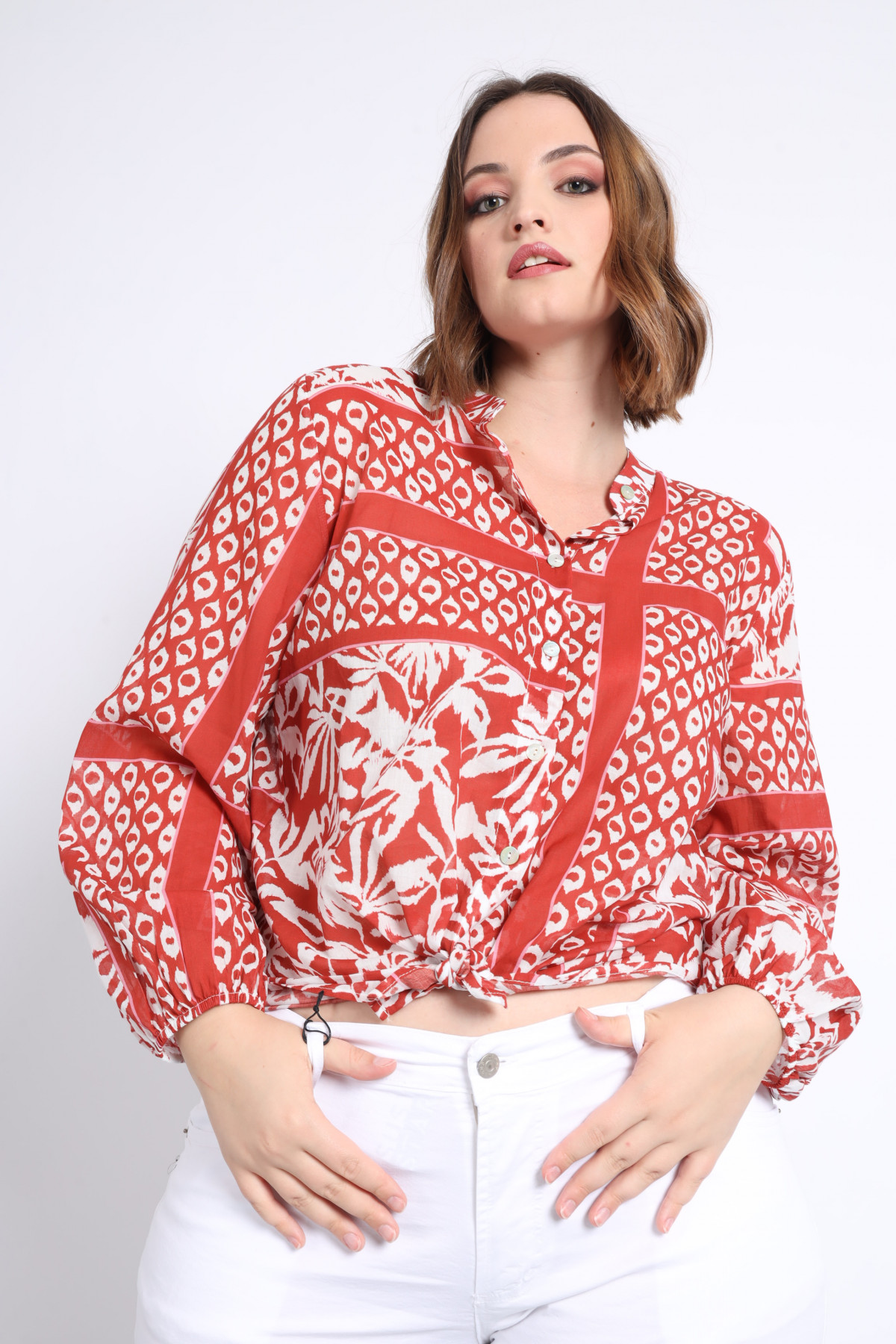 Double patterned shirt
