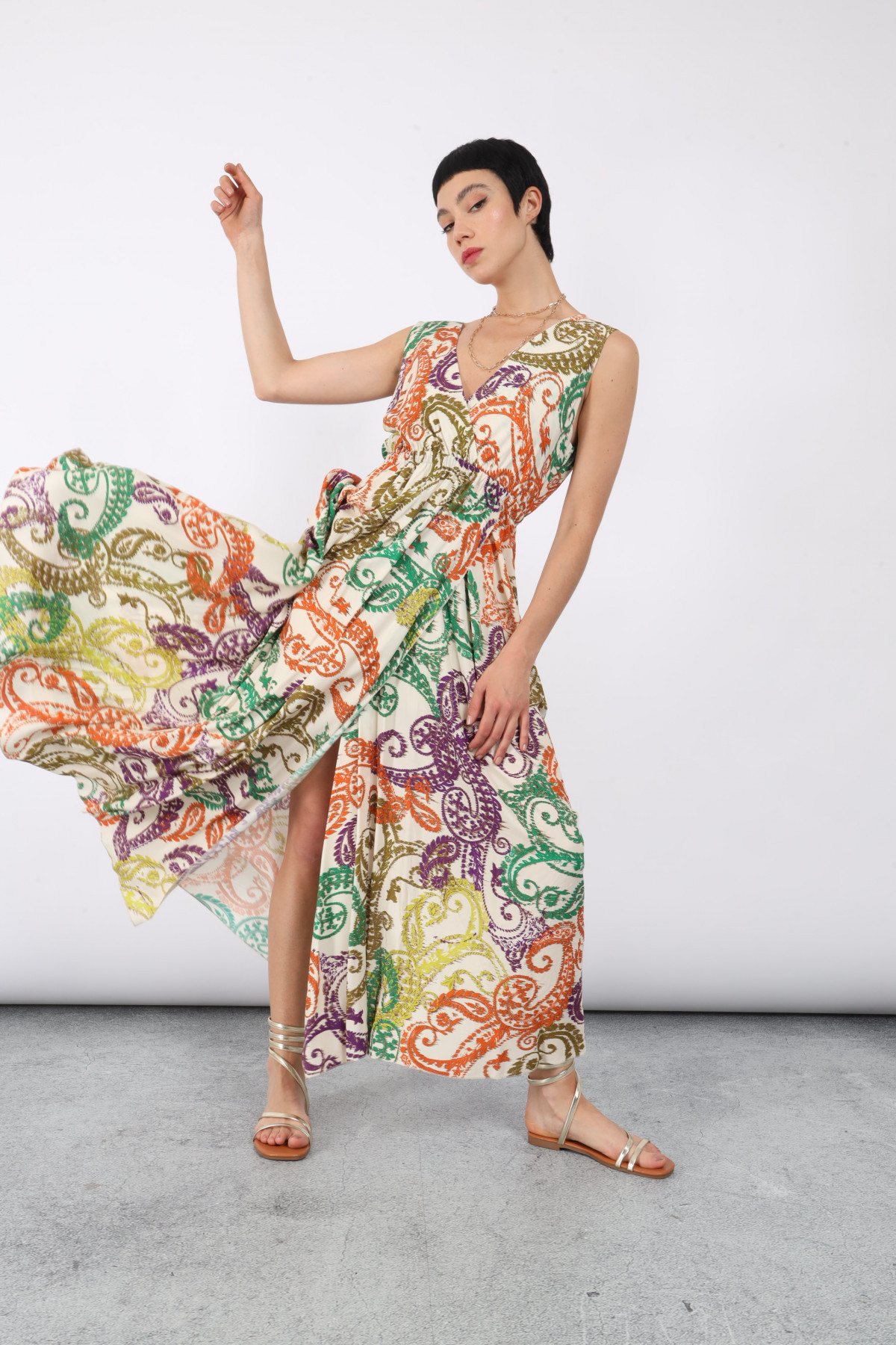 Cashmere Print Dress