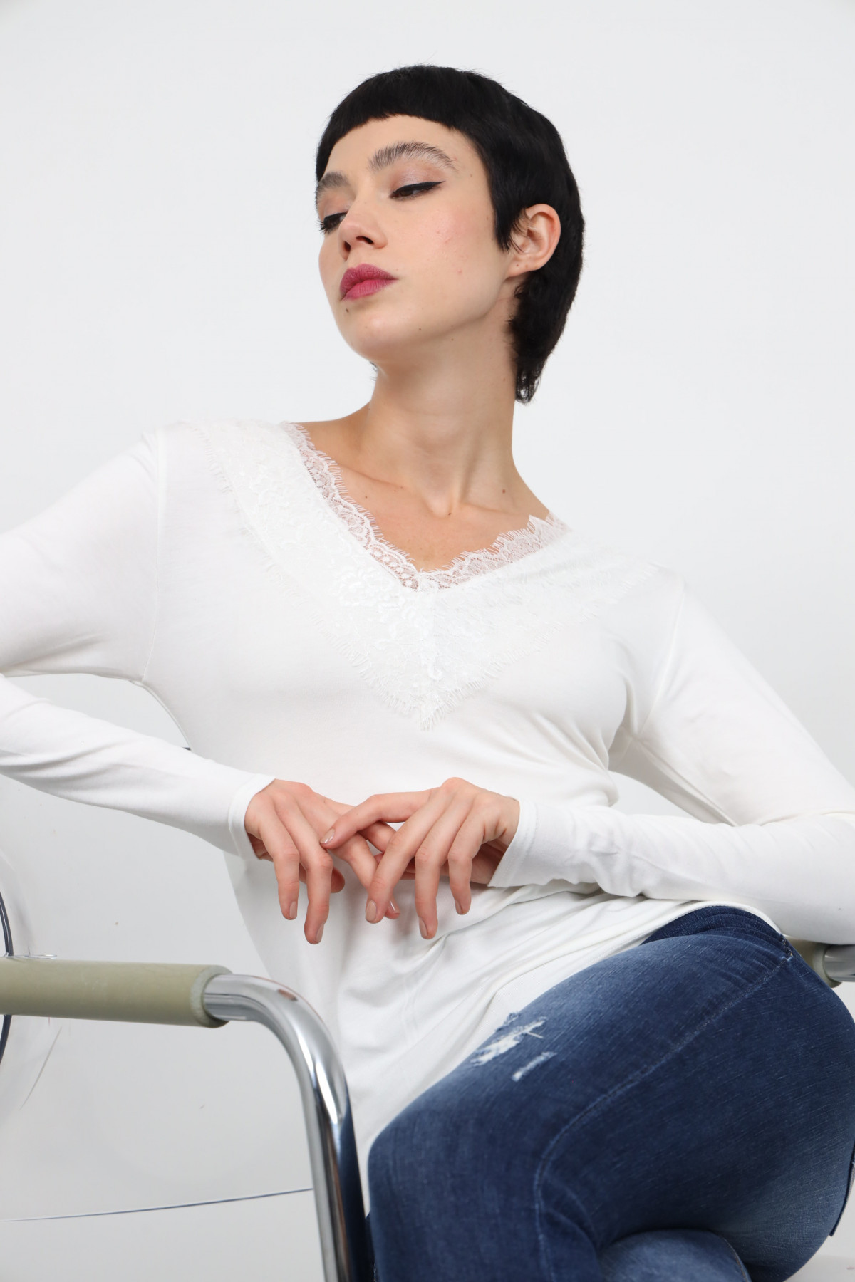T-Shirt With Lace
