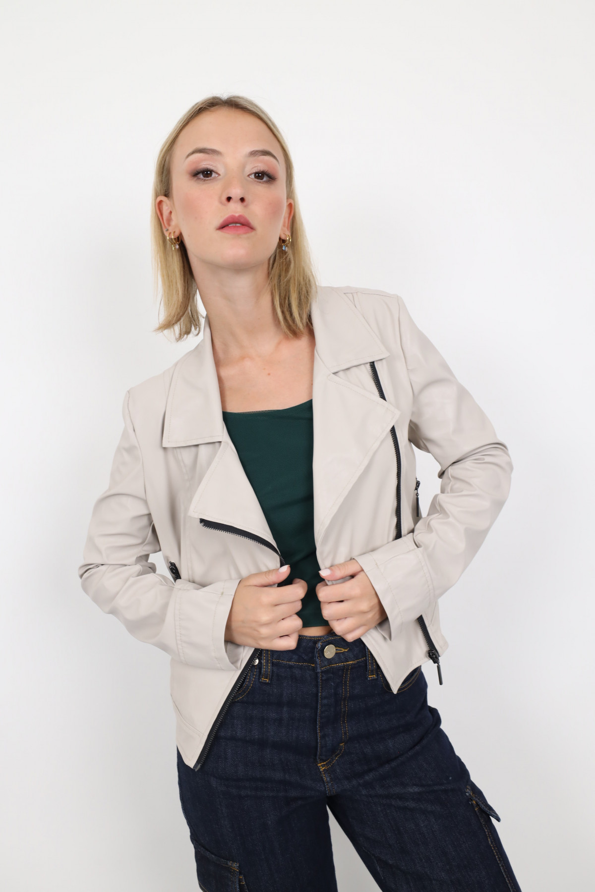 Faux leather jacket