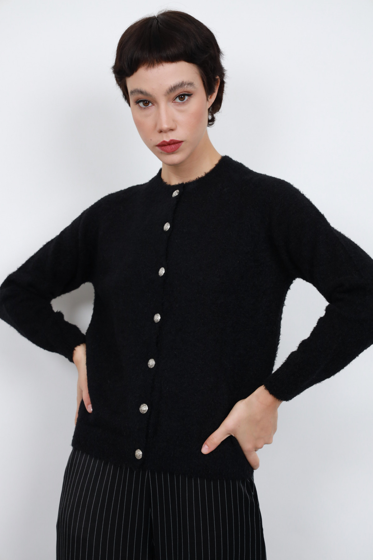Faux fur sweater