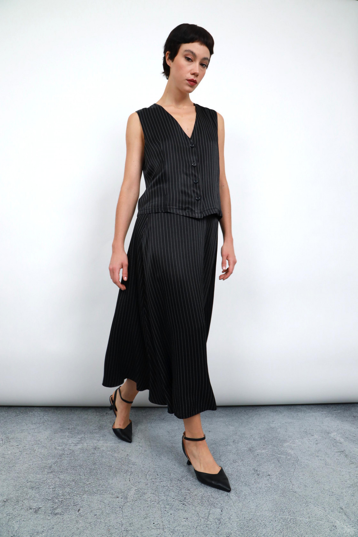 Pinstripe Skirt