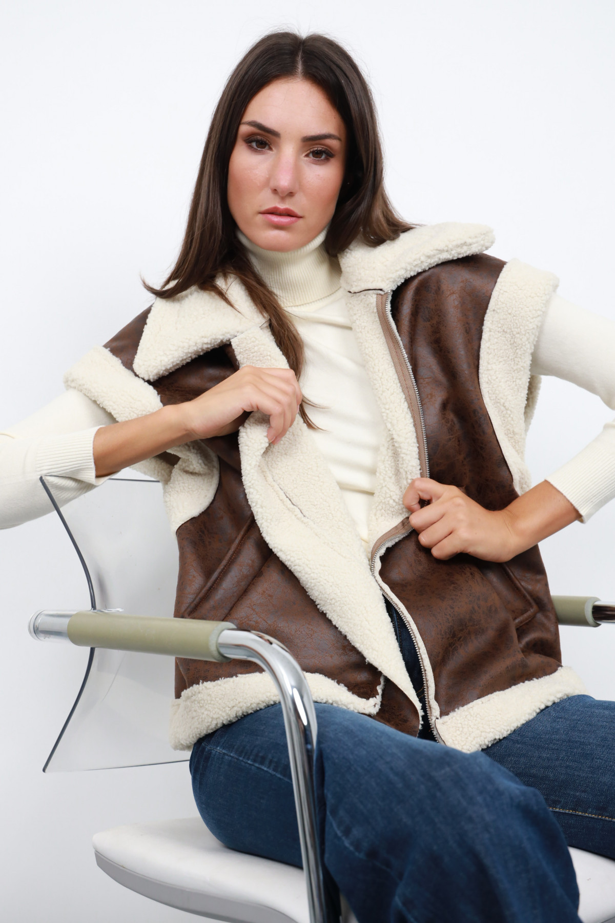Eco sheepskin vest