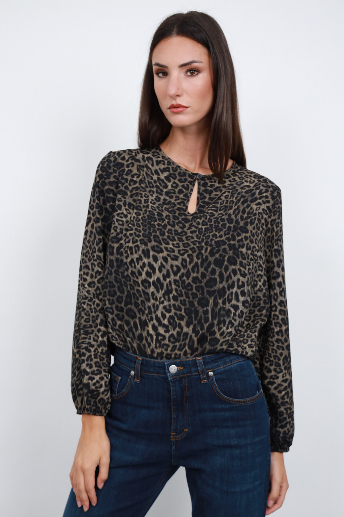 Gepunktete Bluse