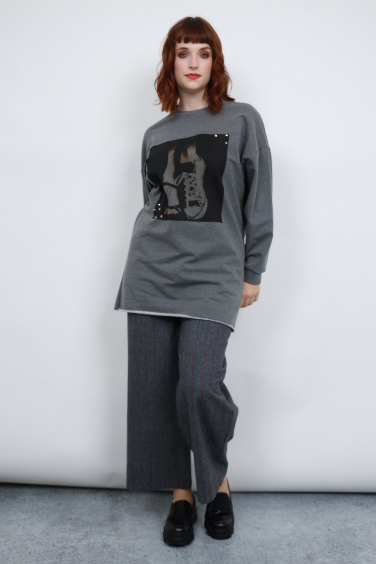 Over-Sweatshirt mit Aufdruck