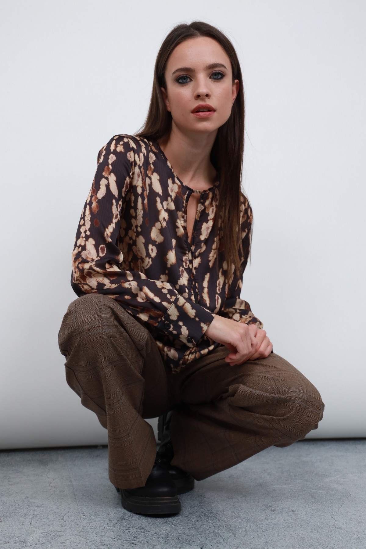 Gemusterte Bluse