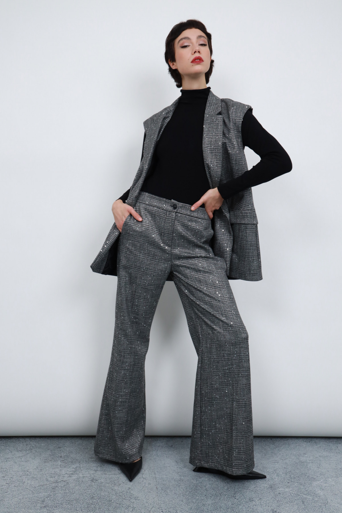 Sequined trousers