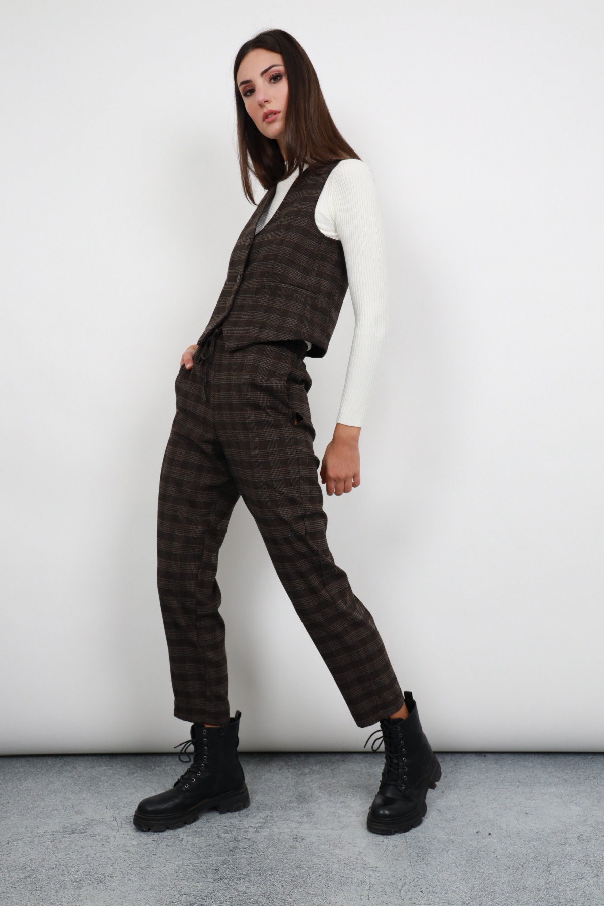 Checked Jogger Pants