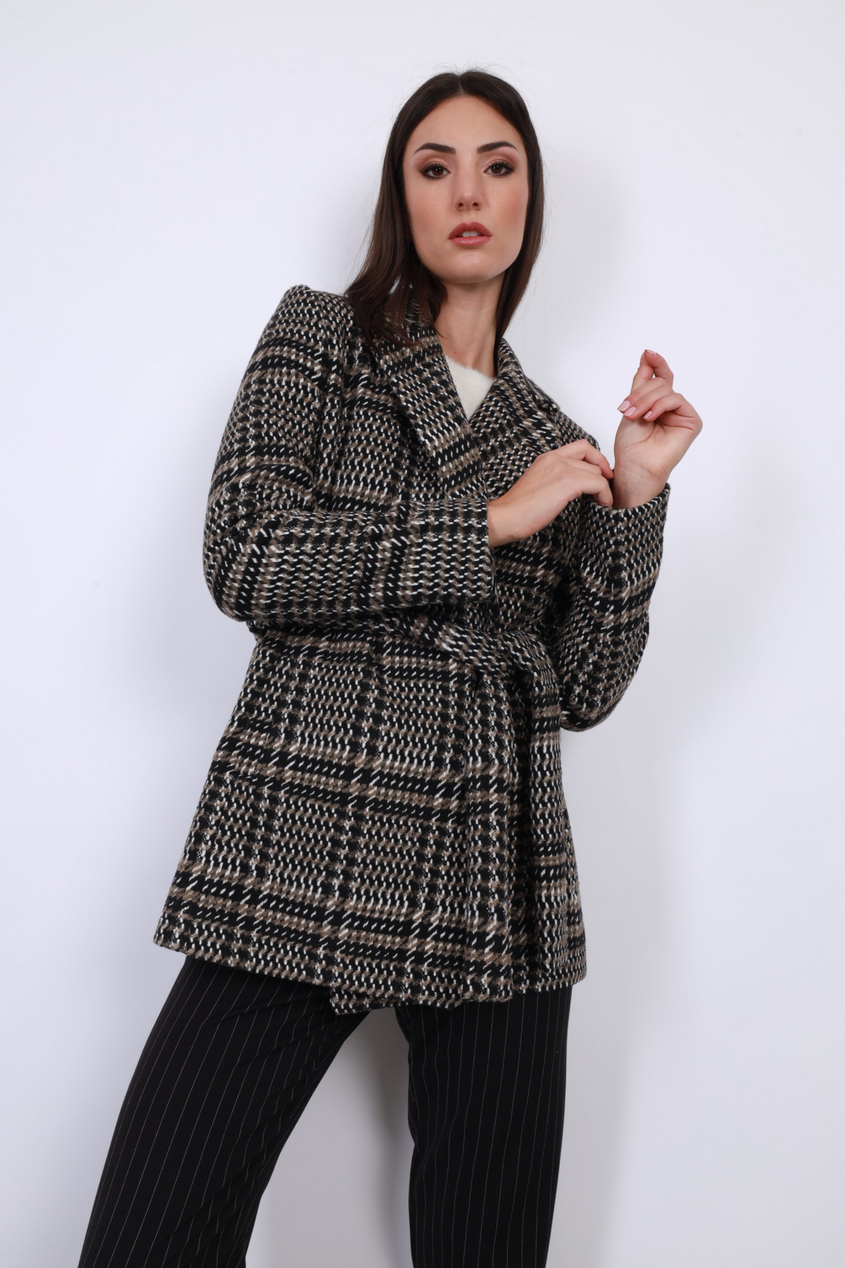 Checked Coat