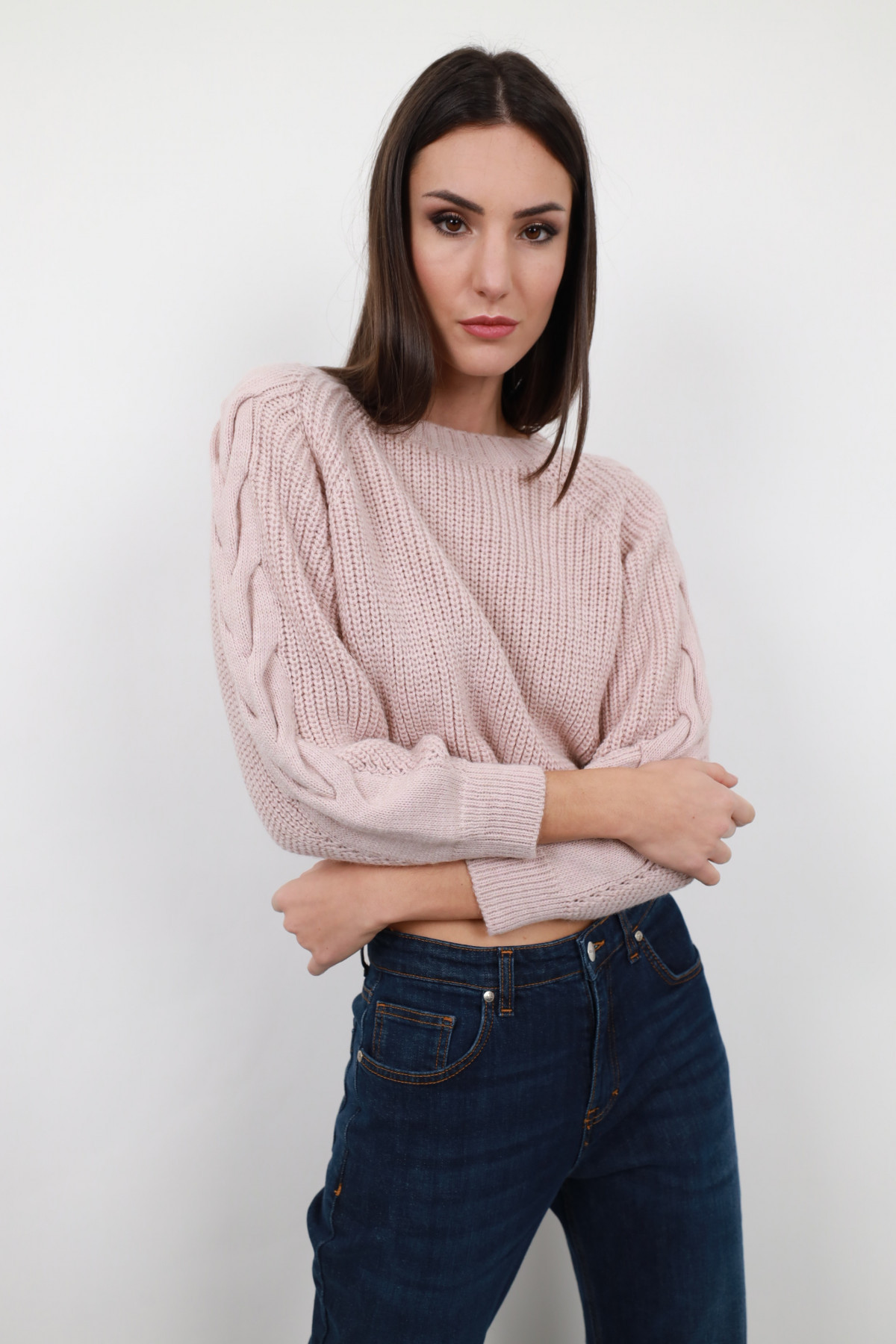 Geflochtener Pullover