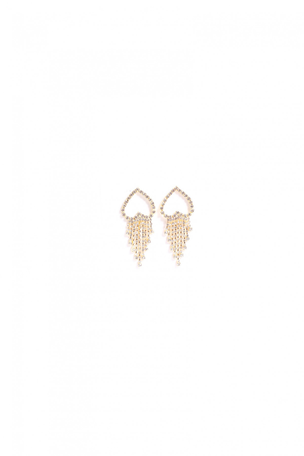 Heart Earrings With Fringes