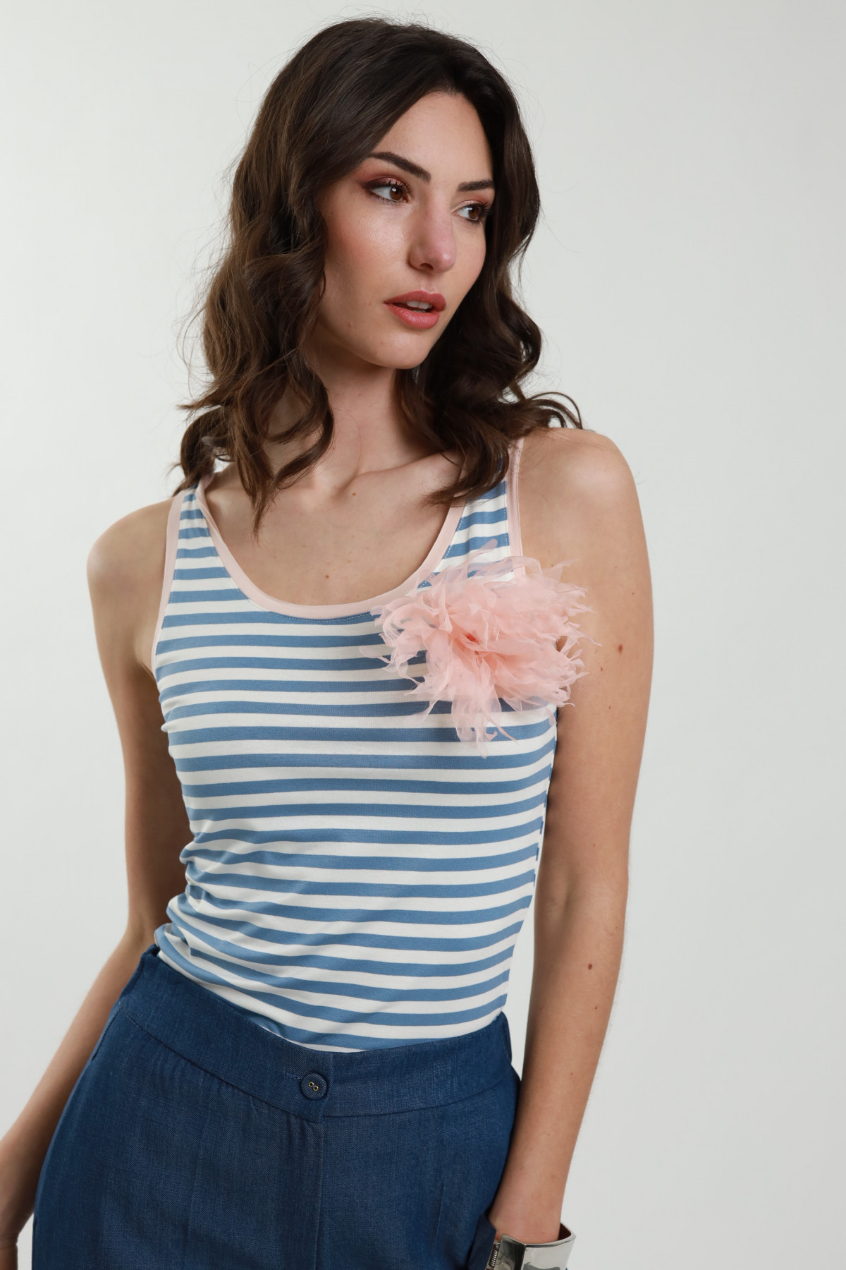 Tank Top With Brooch