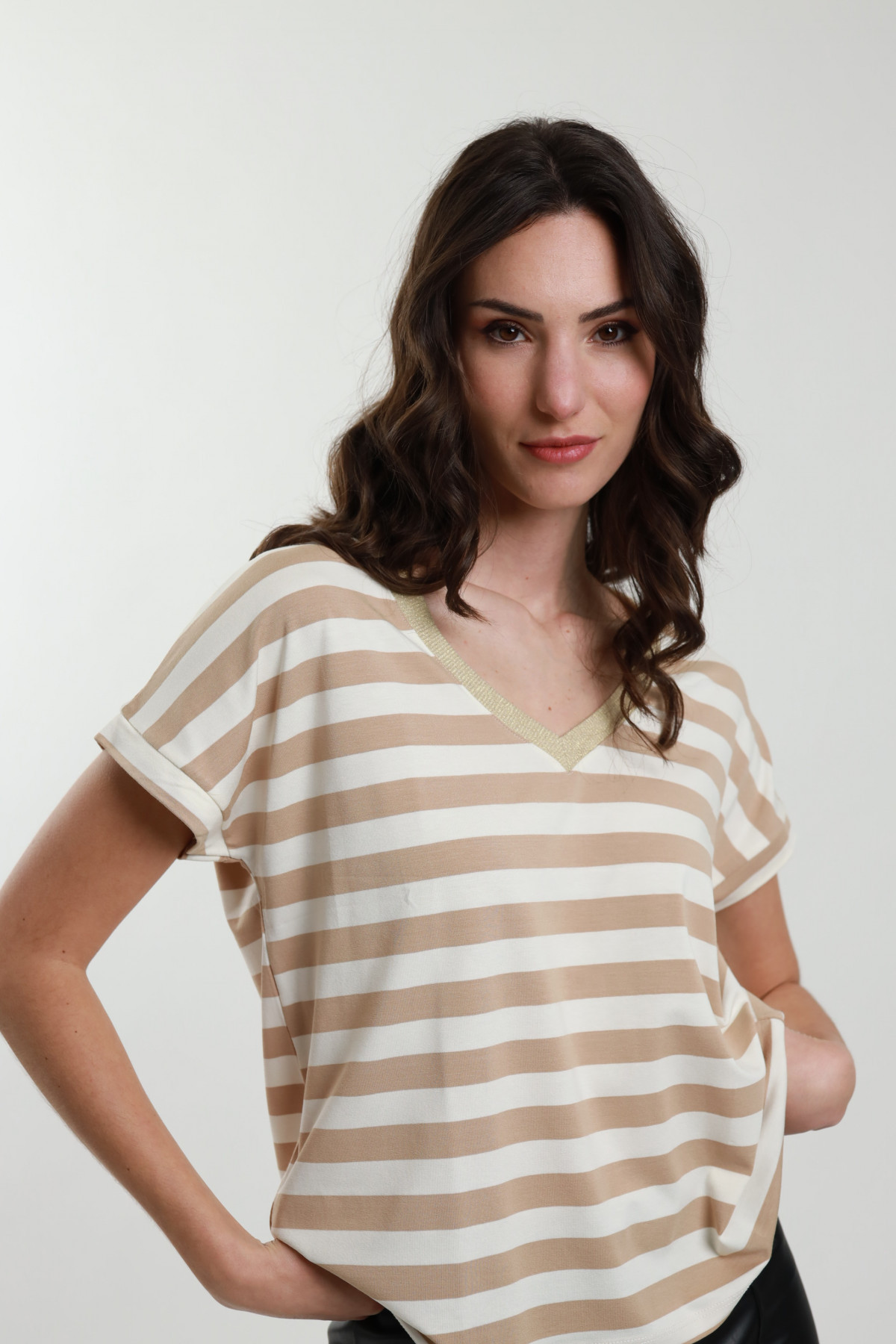 Striped T-Shirt With Lurex