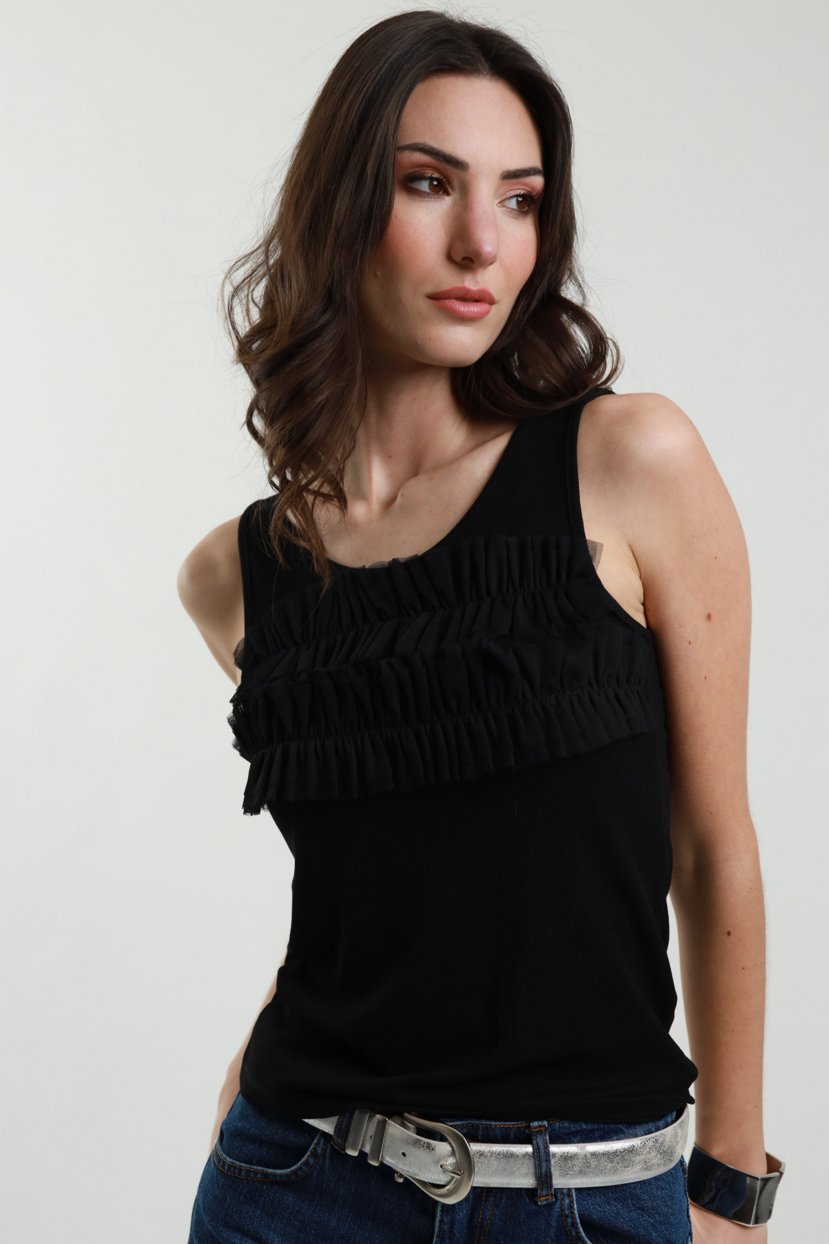 Tank Top With Ruffles